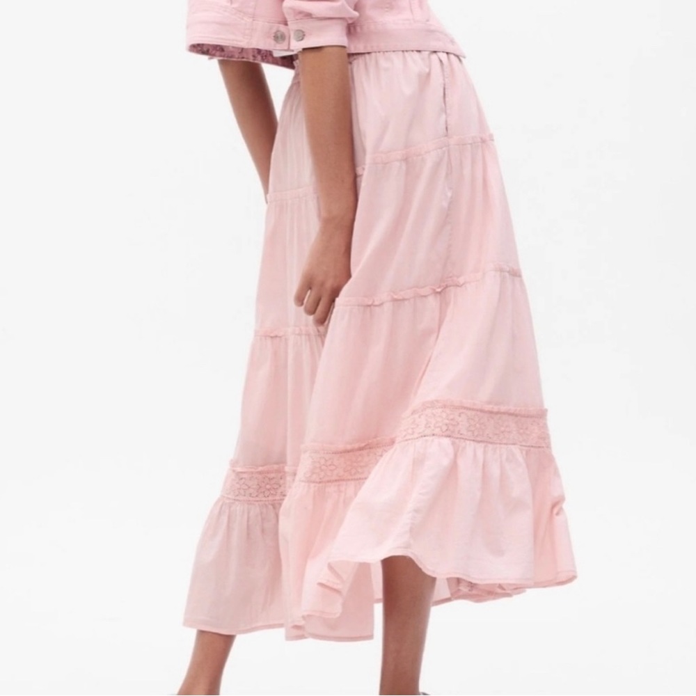 LoceShackFancy X Gap Tiered Maxi Skirt - Picture 2 of 4